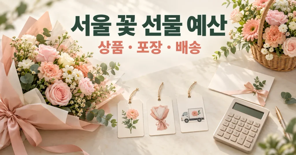 서울 꽃 선물 예산 정하는 법, 상품값·포장·배송비를 나누어 계산