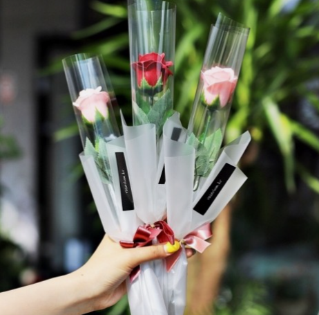 꽃 한송이 장미 꽃다발 비누꽃 어버이날 로즈데이 졸업식